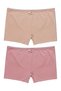 2-Piece Cotton Solid Color Women's Boxer Panties
