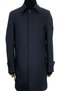3140 Men's Navy Blue Vest and Belted Waterproof Polyester Overcoat