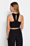Black Crop Knitted Bustier with Accessories Tprss23Bs00088 - 6
