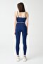 Navy Blue High Waist Double Pocket Compact Sports Tights Roba - 6