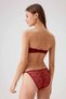 4032 Women's Burgundy Underwire Supported Strapless Bra Panties Set - Burgundy - 4