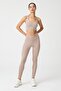 Beige Cross Waist Detailed Tights Envelope