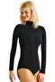 5 Pieces Women's Turtleneck Long Sleeve Snap Body 92% Cotton 8% Llycra - 2