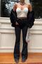 Women's Black Super High Waist Lycra Flare Spanish Denim Trousers Jeans - 3