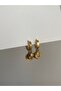 Steel Gold Stone 3-Piece Dangle Cartier Model Earrings - No Darkening-