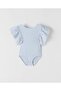 Girl's Snap-on Bodysuit with Lace Sleeves