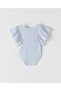 Girl's Snap-on Bodysuit with Lace Sleeves - 3
