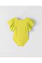 Girl's Snap-on Bodysuit with Lace Sleeves - 3