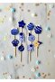 10-Piece Tiny Blue Boy's Space Astronaut Concept Birthday Cupcake Topper