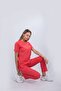 Soft stretch fabric surgical set, nurse uniform, unisex, set-in sleeve, coral - 3