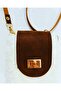 Plush Phone Bag with Handmade Leather Cover - 3