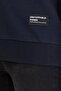 Women's Navy Blue Color Basic Crew Neck Sweatshirt - 6