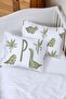 2-Piece Pillow Case (35X45) Mint Blue Panda - Letter Series - Letter P - 2
