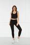 Vogsing 374 Black Corded Diver High Waist Leggings Black - 2