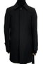 3140 Men's Black Vest and Belted Waterproof Polyester Overcoat