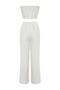 White Woven Blouse Trousers Set TBESS23AU00007 - 8