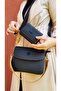 Justpolo Women's Black Tan 4 Compartment Bag Wallet Set