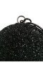 Black Color Stoned Round Evening Bag Engagement Wedding Evening Bag Handmade Bag Clutch Bag - 3