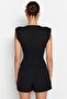 Black Thin Blouse with Metal Chain Detail TWOSS23BZ00621 - 5