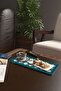 Coffee Table Set of 2 Turquoise Green Classic Motif 30 X 15 cm - 2
