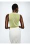 Semi-Sheer Knitwear Blouse - 4