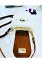 Plush Phone Bag with Handmade Leather Cover - 6
