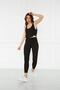 Vogsing 374 Black Corded Diver High Waist Leggings Black - 4