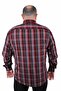 Large Size Men's Pocket Shirt Estacional 23372 Claret Red - 2