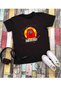 Among Us Printed Unisex Kids Black Short Sleeve T-shirt
