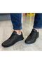 Sneaker Inner Outer Genuine Leather Black Daily Walking Shoes - 3