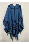 Double Sided Poncho Shoulder Shawl 130 X 85 Cm - 2