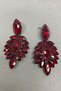 Burgundy Berlin Model Bridal Henna Crown and Earrings - 5