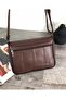 Genuine Leather Medium Size Adjustable Cross Strap Women's Shoulder Bag Brown 25*21*7 Cm - 5