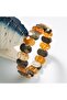 Certified Solar Plexus Chakra Natural Stone Wide Cut Bracelet - 5