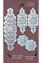 Damla 5-Piece Luxury Runner Living Room Table Cover Coffee Table Set French Laced Dowry Set Glitter - 8