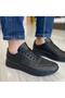 Sneaker Inner Outer Genuine Leather Black Daily Walking Shoes - 2