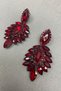Burgundy Berlin Model Bridal Henna Crown and Earrings - 4