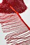 شريط شرابة هامشي مطرز باللون الأحمر بطول 15 سم - 2