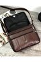 Genuine Leather Medium Size Adjustable Cross Strap Women's Shoulder Bag Brown 25*21*7 Cm - 2