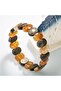 Certified Solar Plexus Chakra Natural Stone Wide Cut Bracelet - 3