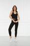 Vogsing 374 Black Corded Diver High Waist Leggings Black