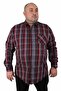 Large Size Men's Pocket Shirt Estacional 23372 Claret Red