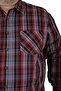 Large Size Men's Pocket Shirt Estacional 23372 Claret Red - 3