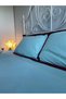 Blue Colored Claret Red Striped Pillow Case - 3