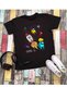 Among Us Printed Unisex Kids Black Short Sleeve T-shirt