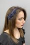 Navy Blue Deren Bridal Crown and Hair Accessory - 2
