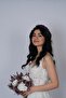 Purple Azra Pearl Beaded Bridal Henna Crown Hair Accessory - 2