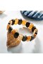 Certified Solar Plexus Chakra Natural Stone Wide Cut Bracelet - 2