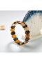 Certified Solar Plexus Chakra Natural Stone Wide Cut Bracelet - 4