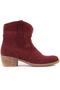 - Burgundy Nubuck Women's Summer Boots Without Zipper 105-2596-Venus